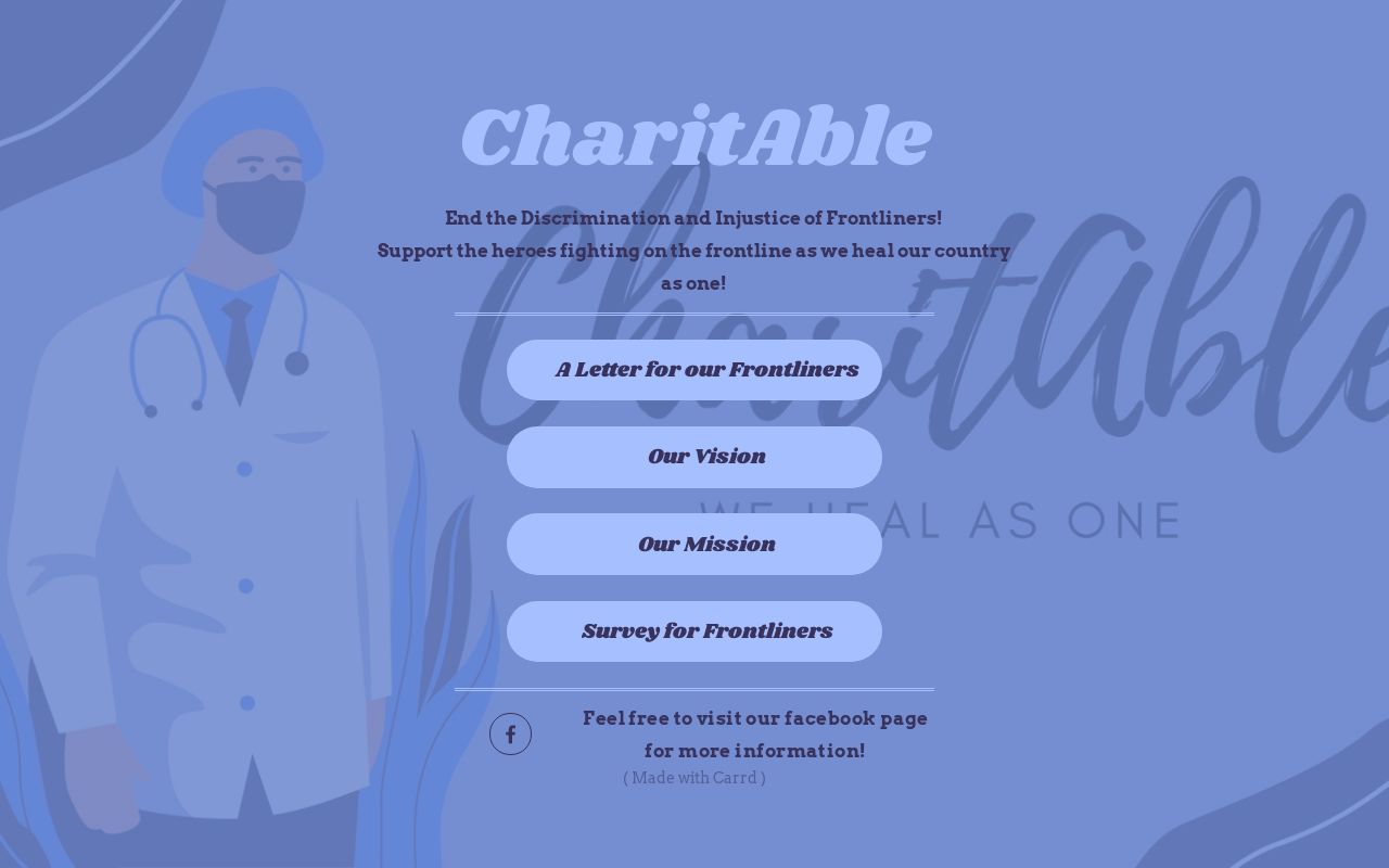 Carrd profile picture for @charitable